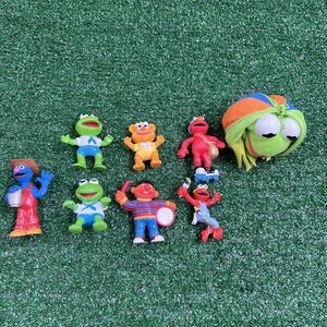 Vintage Sesame‎ Street & Muppets Figures Lot Of 7 & Kermit Ball 1982-1990
